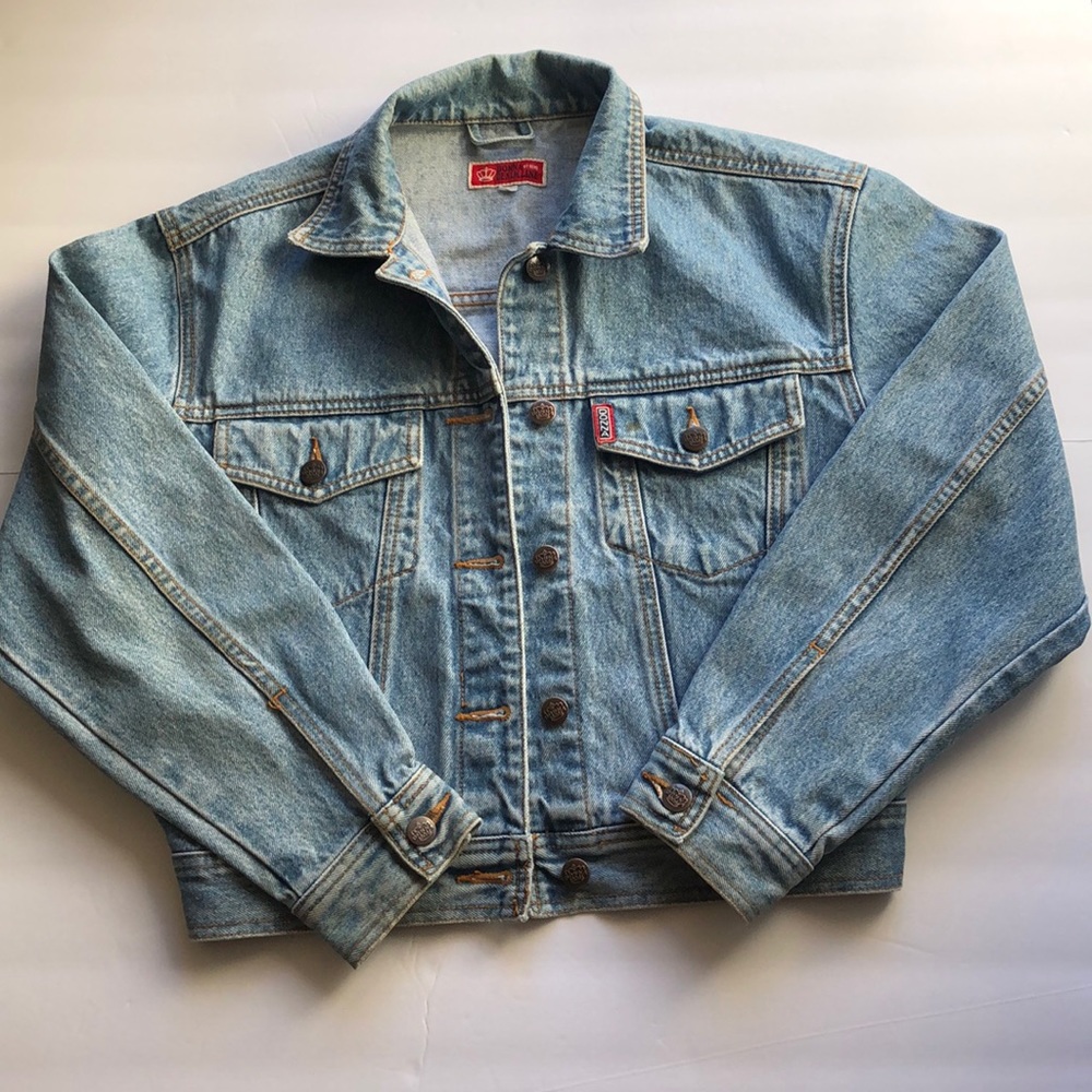 DONNA Denim Line Vintage Button Down Jean Jacket Size S